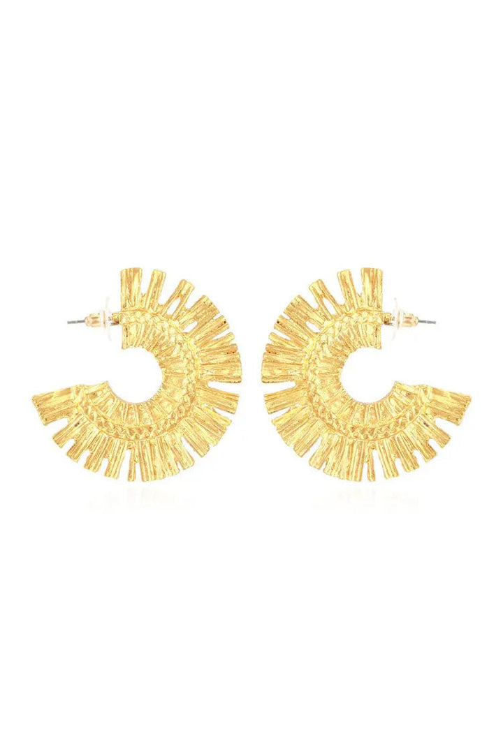 Maike Golden Semicircle Earrings