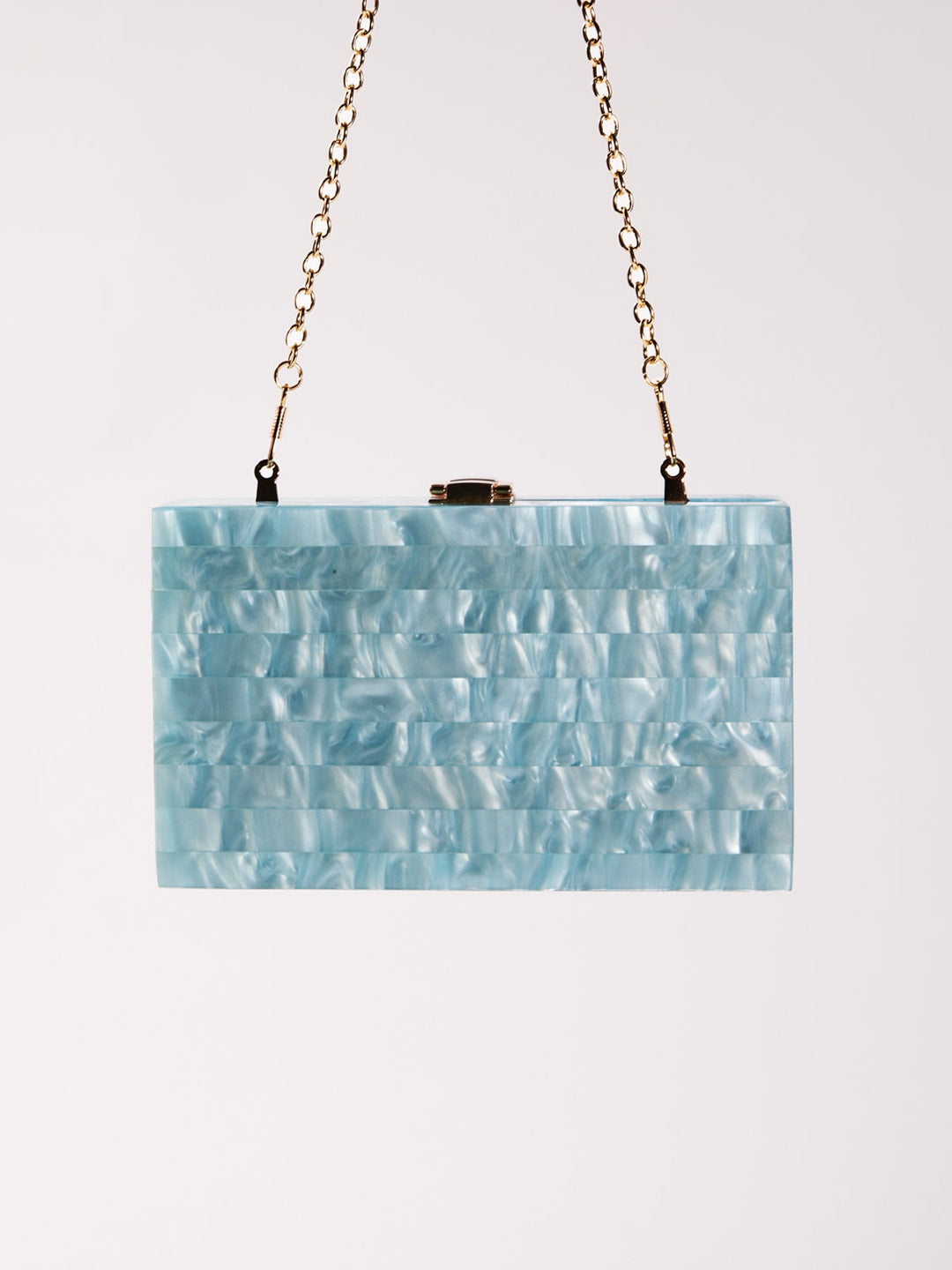 Majken Acrylic Convertible Clutch In Sky