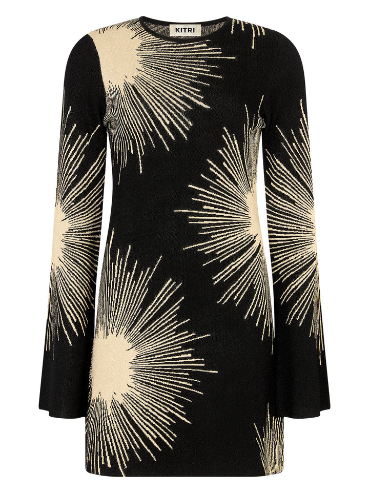 Greta Sunburst Lurex Mini Dress