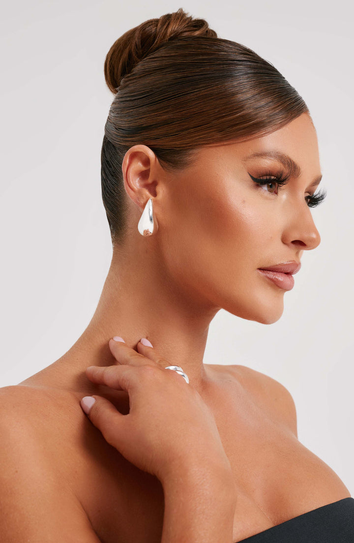 Fayth Small Earrings – Silver